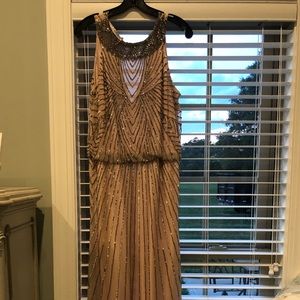 Jkara floor length sequin dress